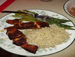 a plate of food on a table